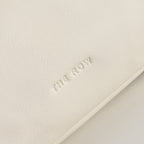 The Row Bourse Small Grained Leather Bag | 23cm Drawstring Dumpling Bag | Cream Pebbled Calfskin Crossbody