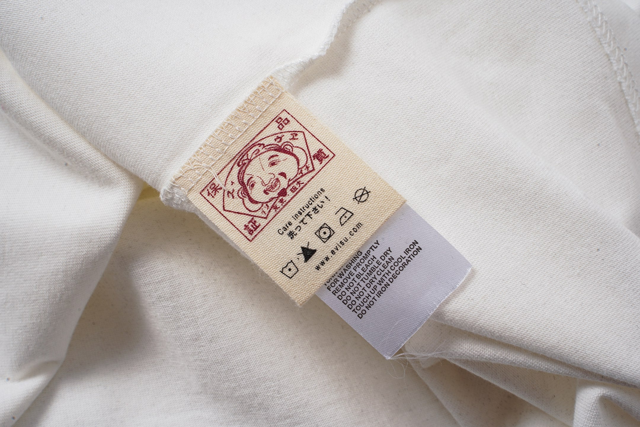 EVISU Black Daruma & Large "M" Print Short-Sleeve T-Shirt