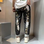 Evisu Men's "Wings" Embroidered Jeans – Raw Denim Japanese Streetwear
