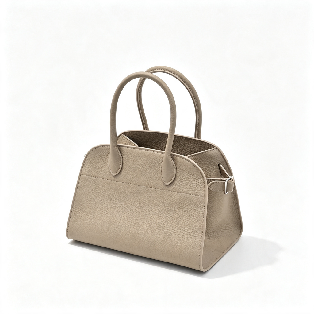 The Row Soft Margaux 10 Leather Tote Bag | Minimalist Commuter Handbag with Detachable Strap | Women's Designer Shoulder Bag