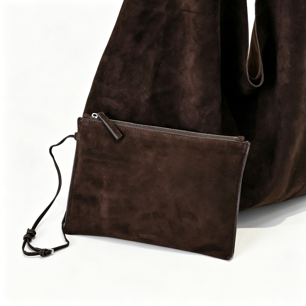 Luxury Suede Hobo Bag – The Row Bindle 3 Style, Soft Calfskin, Minimalist Design for Women