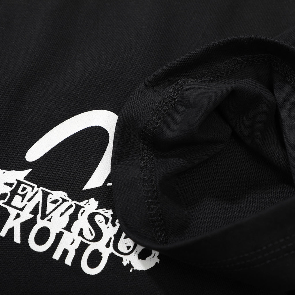 EVISU KURO Series White Crew-Neck Short-Sleeve T-Shirt