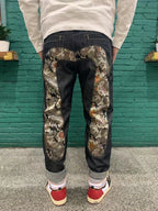 Evisu Men's "Dragon & Floral" Ukiyo-e Embroidered Jeans – Raw Denim Japanese Streetwear