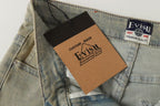Evisu Men's x Loewe Anagram Embroidered Jeans – Light Wash Baggy Denim