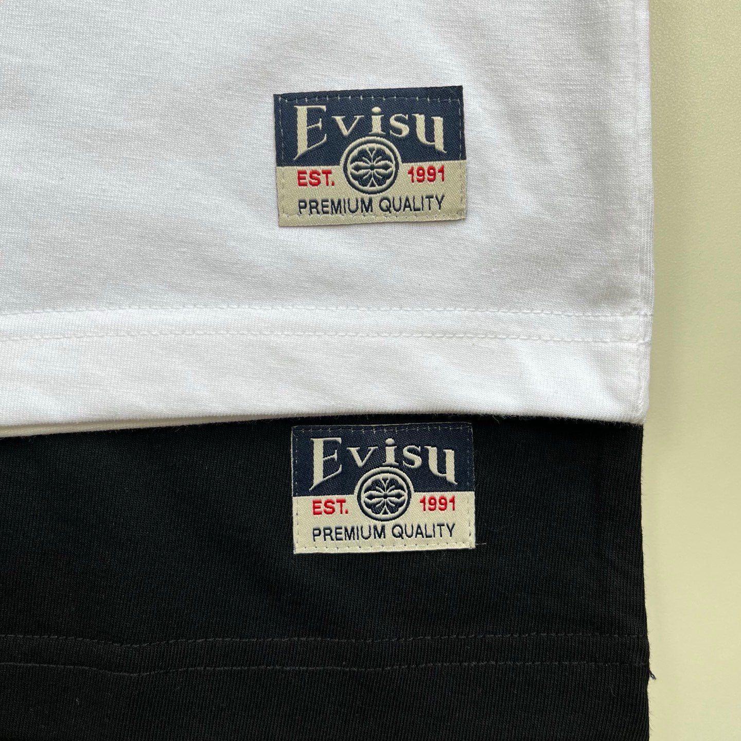 EVISU Classic "Kamon" or "Sakura" Print Short-Sleeve T-Shirt Series