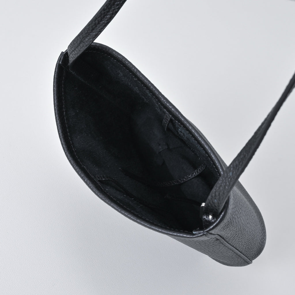 The Row N/S Park Mini Bucket Bag – Minimalist Leather Crossbody with Adjustable Strap,