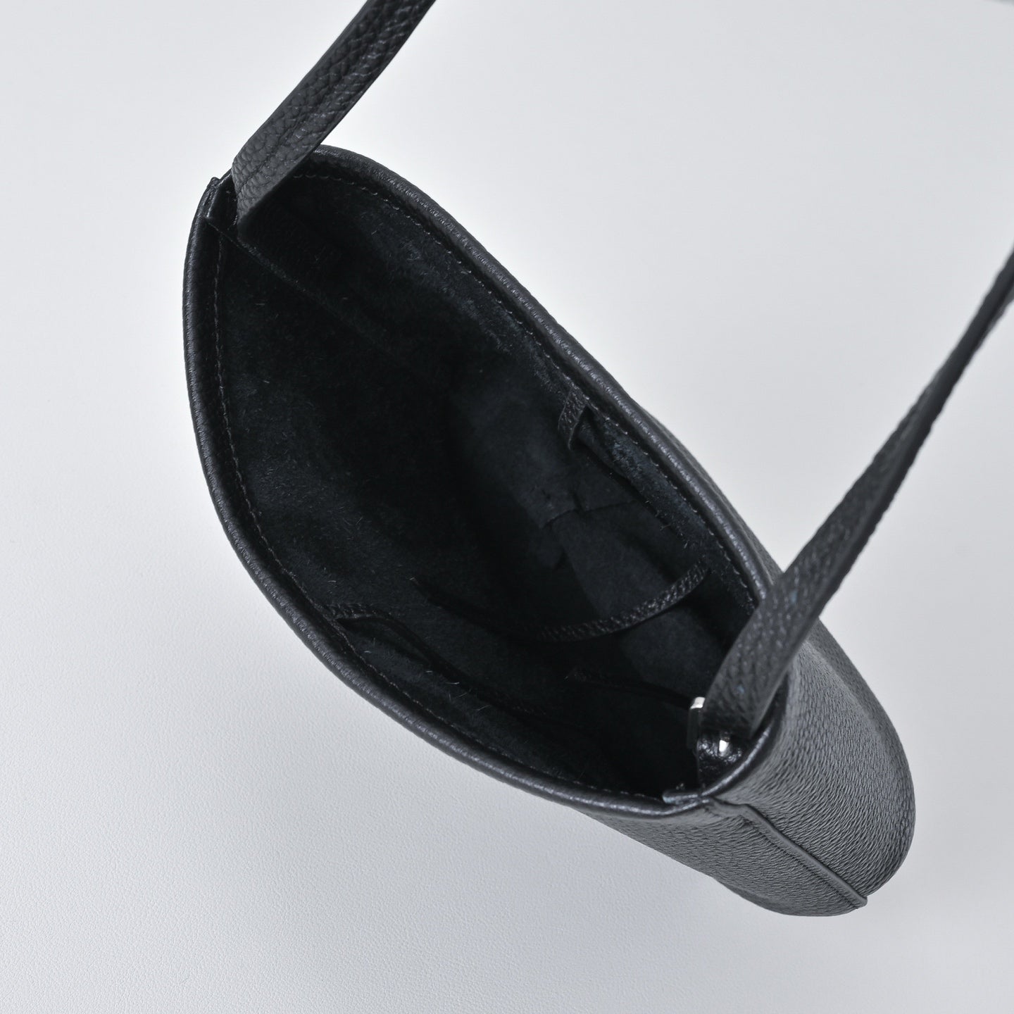 The Row N/S Park Mini Bucket Bag – Minimalist Leather Crossbody with Adjustable Strap,