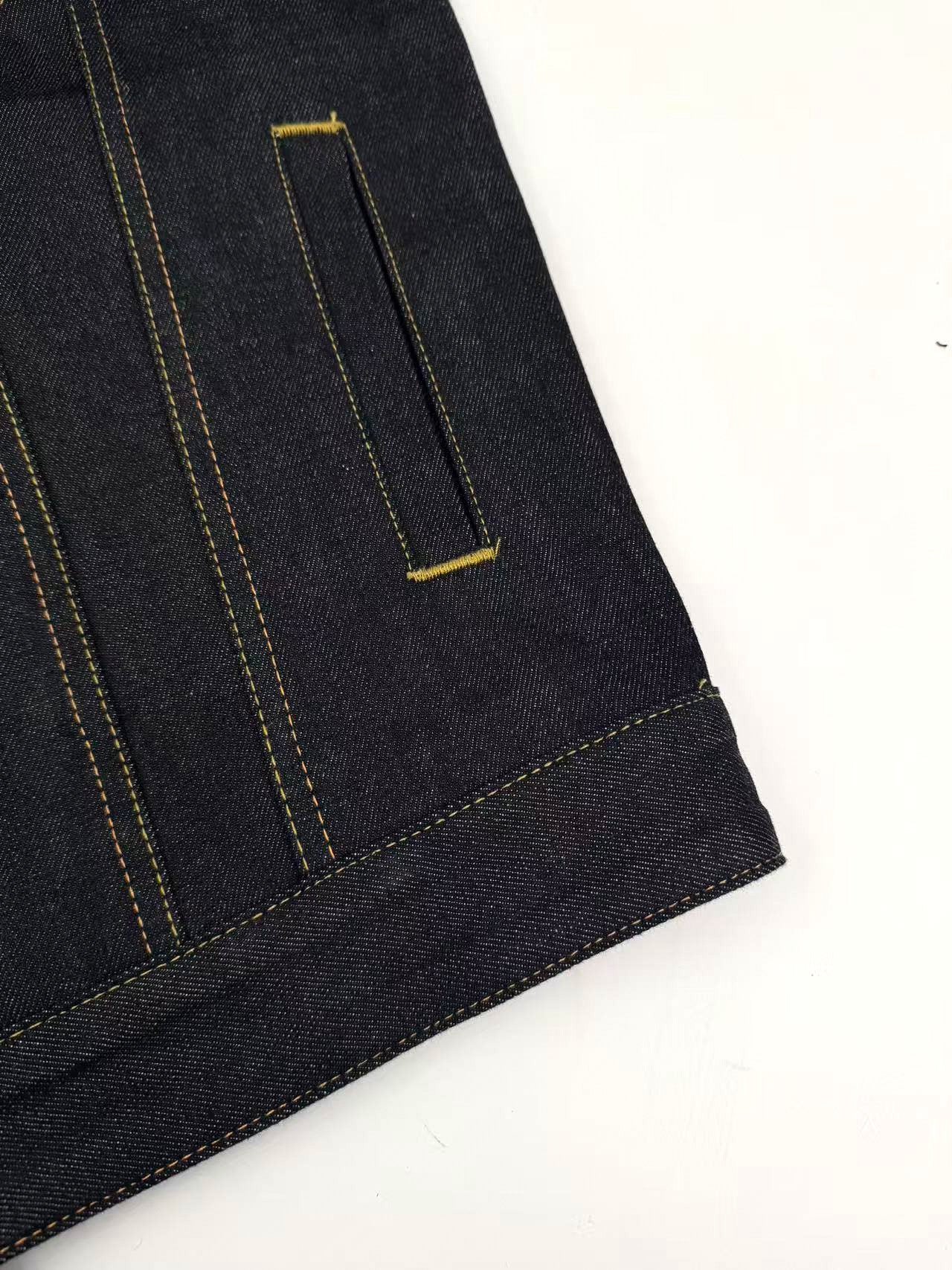 EVISU Gold Dragon Embroidered Denim Jacket