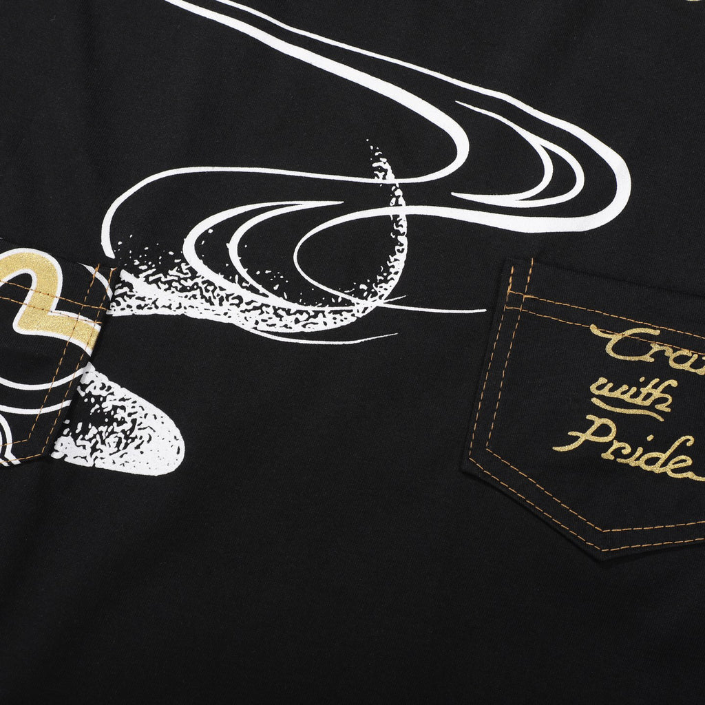 EVISU "Multi-Pocket & Gold Foil 'Big M'" Series Short-Sleeve T-Shirt