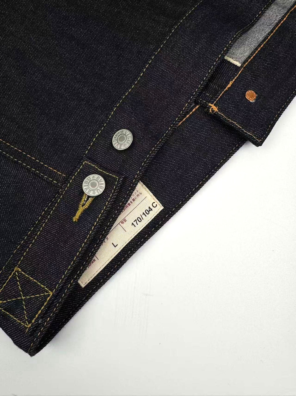EVISU Gold Dragon Embroidered Denim Jacket