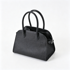 The Row Soft Margaux 12 Leather Tote Bag | Large Capacity Commuter Handbag with Detachable Strap | Women's Designer Shoulder Bag