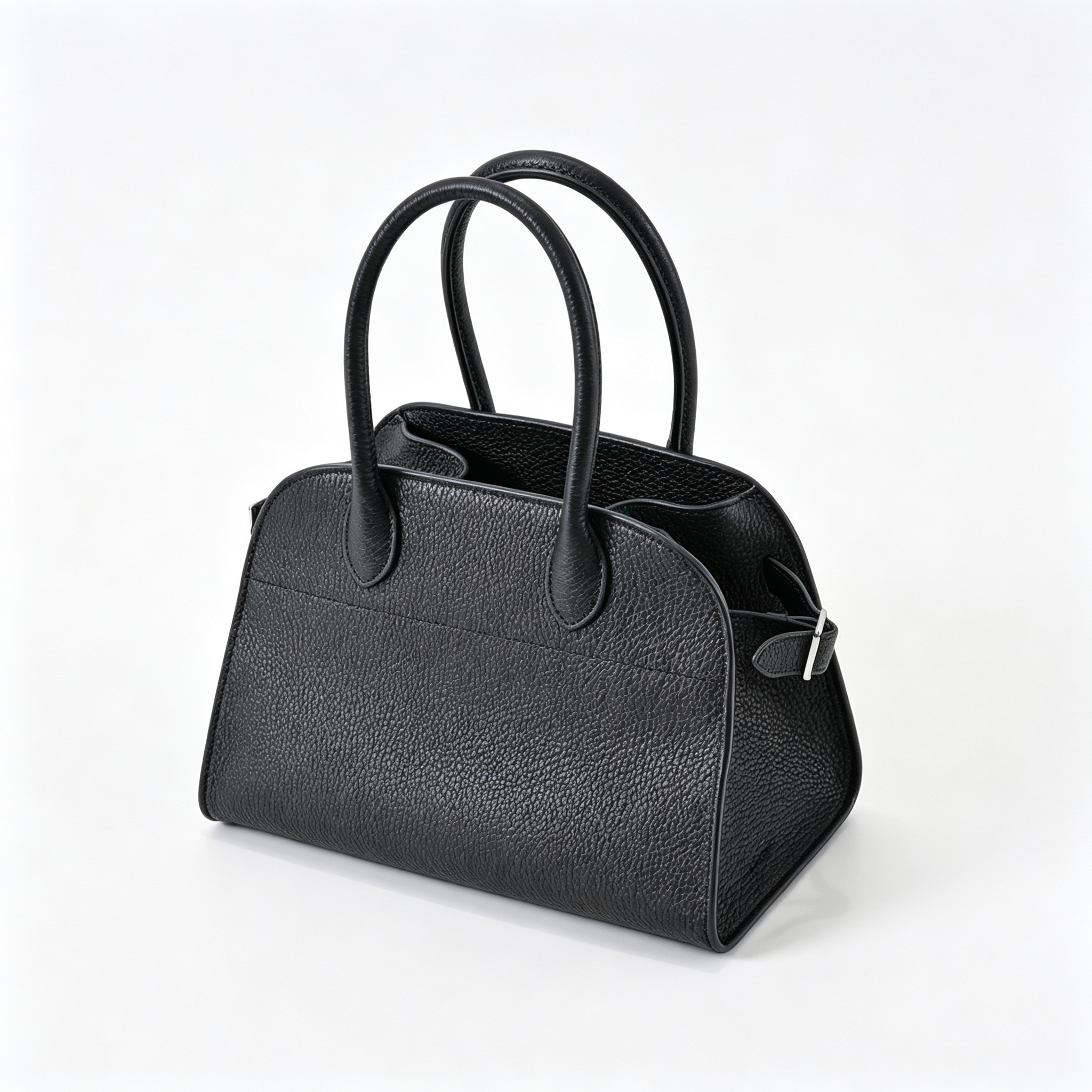 The Row Soft Margaux 12 Leather Tote Bag | Large Capacity Commuter Handbag with Detachable Strap | Women's Designer Shoulder Bag