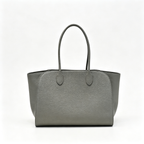 The Row Marlo 14 Premium Textured Leather Tote | Large Capacity Shoulder Bag | Elephant Grey Commuter Bag