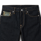 Evisu Men's Multi-Pocket Brocade Jeans - Japanese Streetwear with Kogin Embroidery & Raw Denim