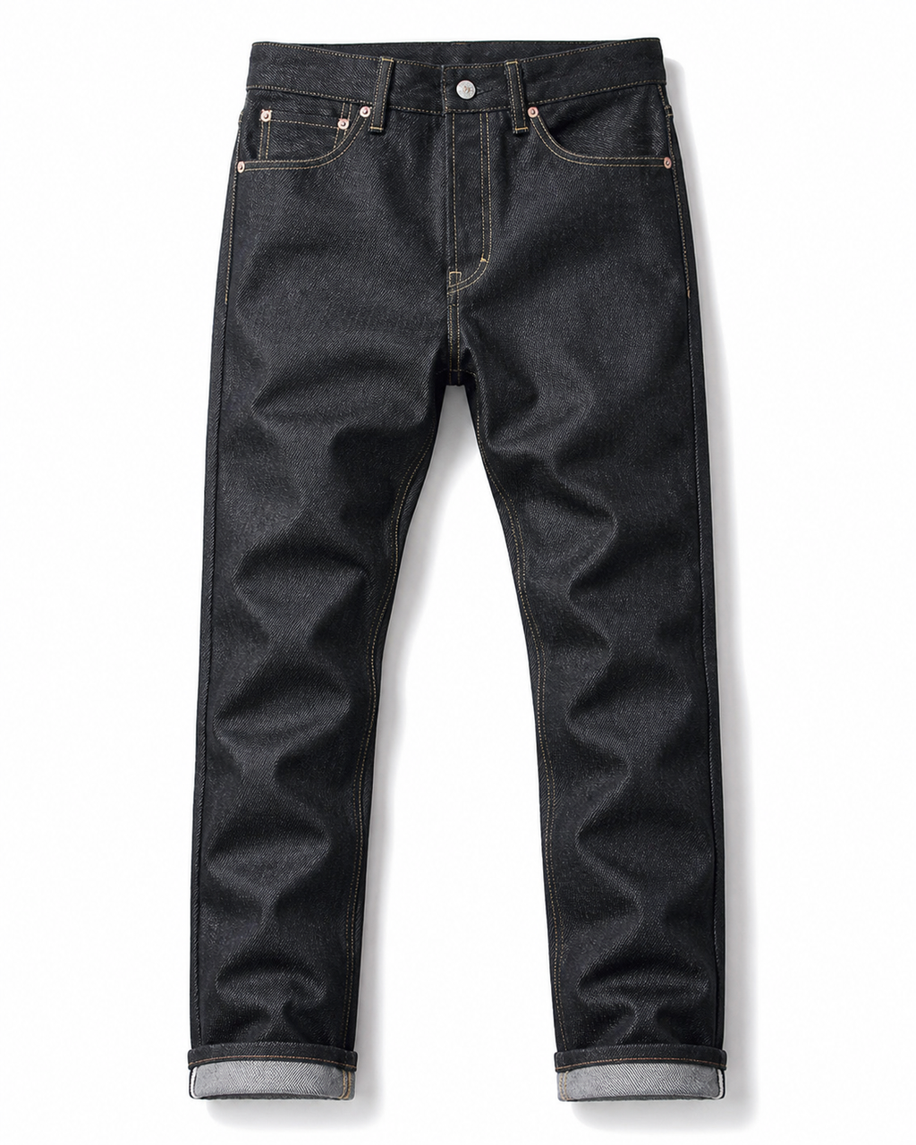 Evisu Men's Tiger Wave Big M Jeans - Raw Denim Japanese Streetwear