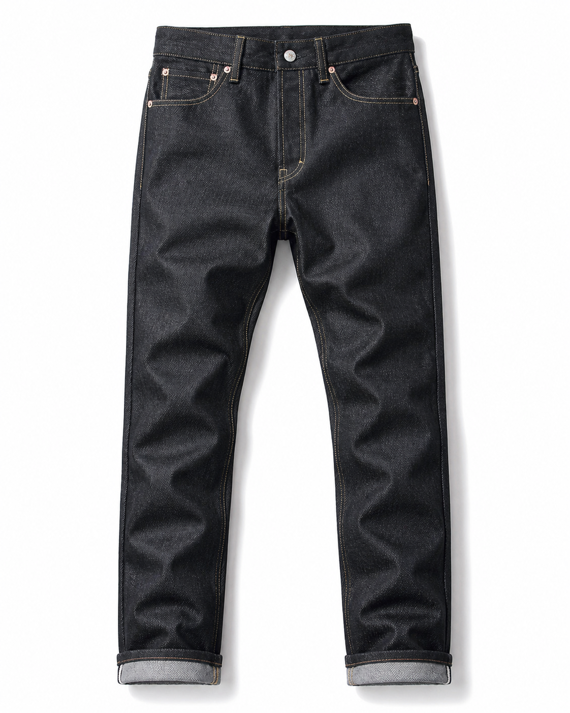 Evisu Men's Tiger Wave Big M Jeans - Raw Denim Japanese Streetwear