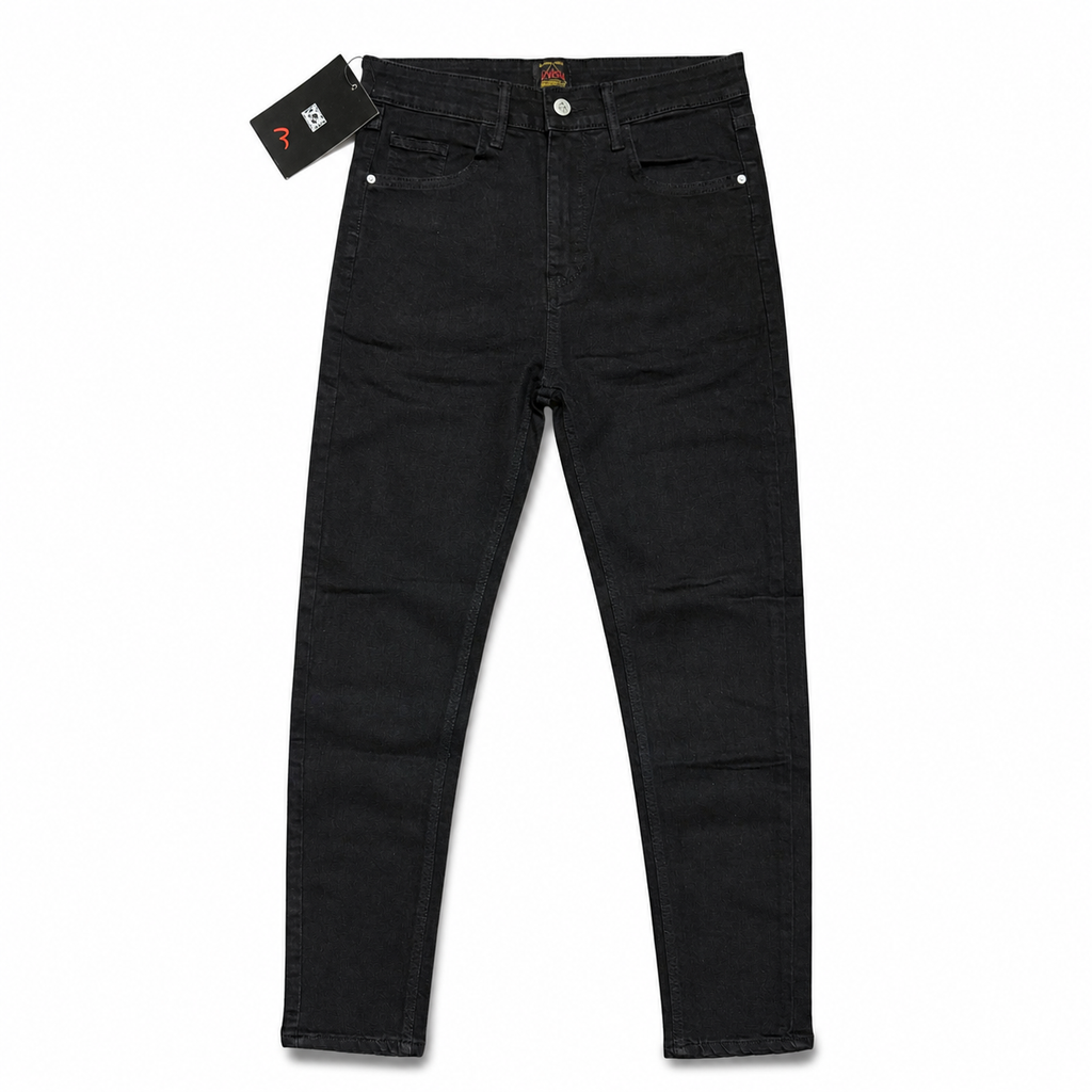 Evisu Men's "Eagle & Seagull" Embroidered Jeans – Black Japanese Streetwear Denim