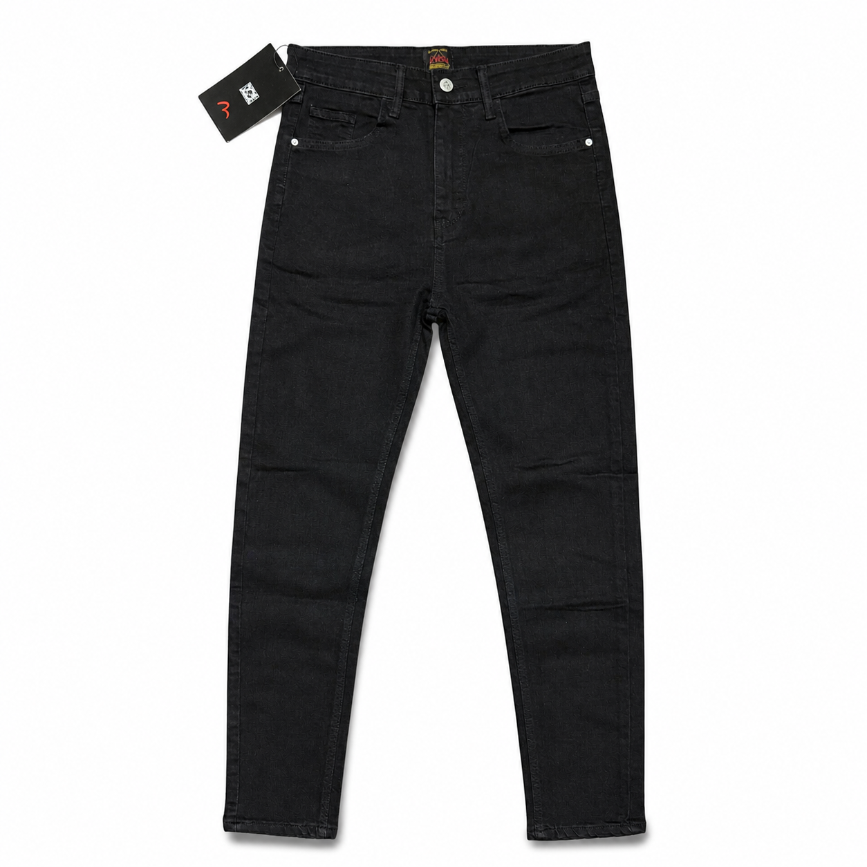 Evisu Men's "Eagle & Seagull" Embroidered Jeans – Black Japanese Streetwear Denim