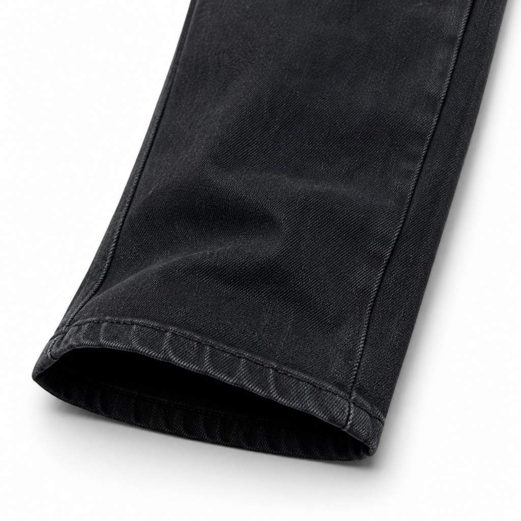 Evisu Men's "Eagle & Seagull" Embroidered Jeans – Black Japanese Streetwear Denim