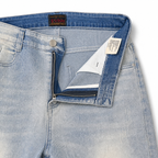 Evisu Men's "Ocean Wave" Patchwork Seagull Jeans – Light Wash Japanese Denim