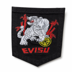 Evisu Men's "White Tiger" Embroidered Jeans – Black Japanese Streetwear Denim