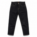 Evisu x Maison Kitsuné "M" Logo Jeans – Black Denim with Fox Head Print