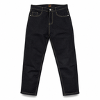 Evisu x Maison Kitsuné "M" Logo Jeans – Black Denim with Fox Head Print
