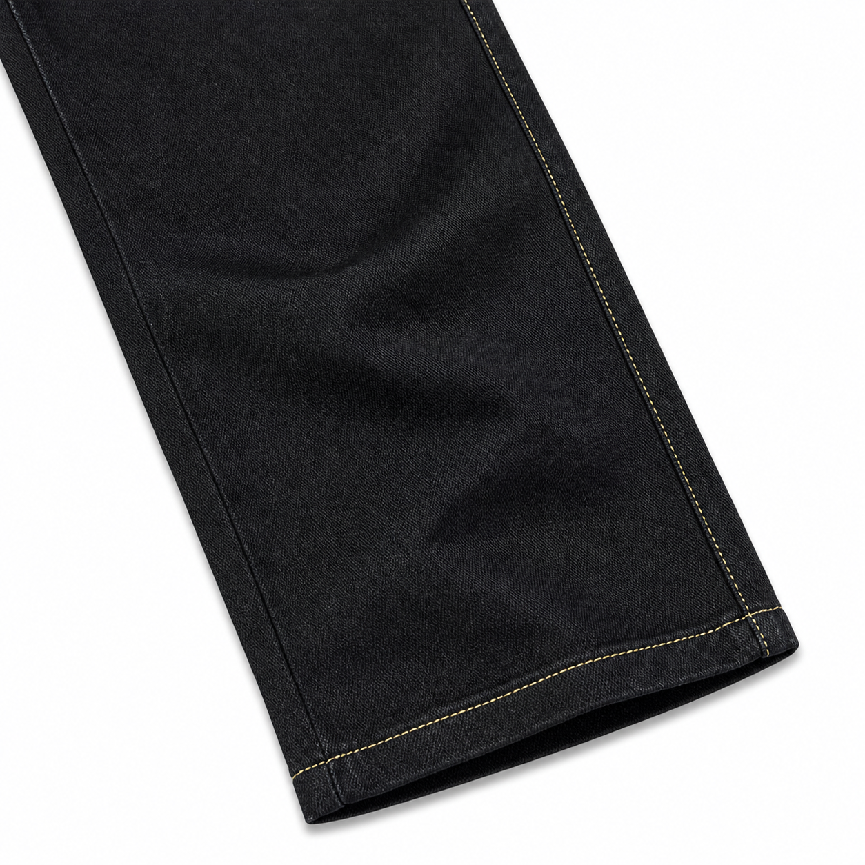 Evisu x Maison Kitsuné "M" Logo Jeans – Black Denim with Fox Head Print