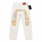 Evisu Men's "Ocean Wave & Daikoku" Embroidered Jeans – Off-White Japanese Streetwear Denim