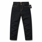 Evisu Men's Heavyweight Raw Denim Jeans - Straight Leg with Brushstroke Big M & Kogin Embroidery