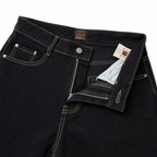 Evisu Men's Heavyweight Raw Denim Jeans - Straight Leg with Brushstroke Big M & Kogin Embroidery