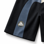 EVISU Men's Buddha Head Blue & White "Big M" Casual Shorts