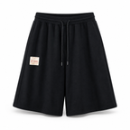 EVISU Men's Brushstroke "Big M" Print French Terry Sweatshorts