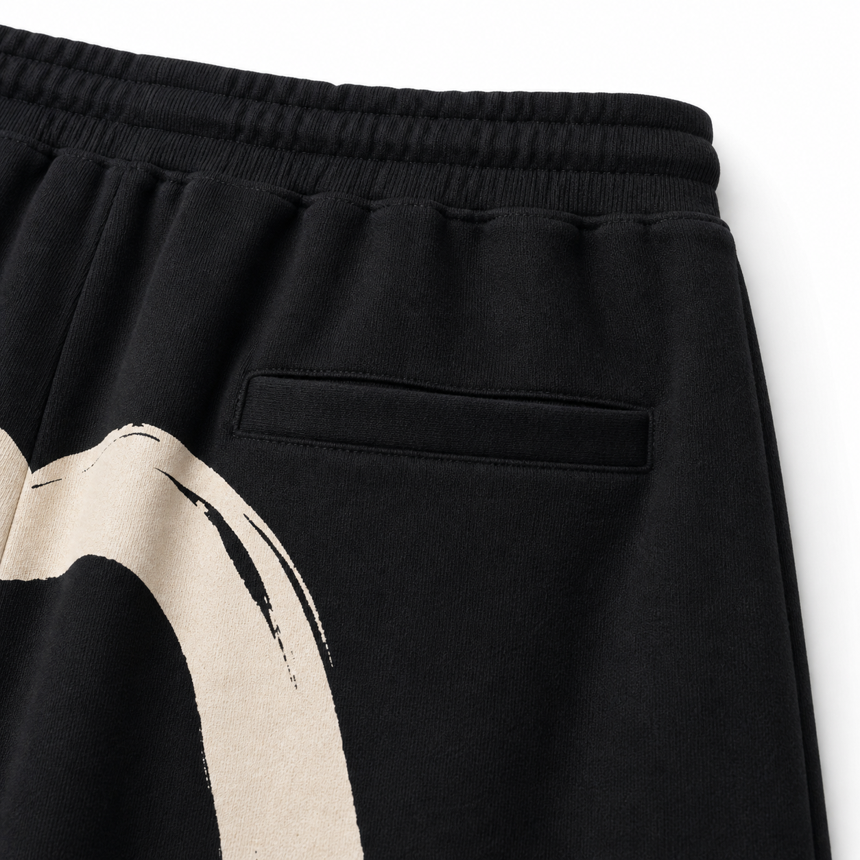 EVISU Men's Brushstroke "Big M" Print French Terry Sweatshorts