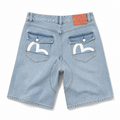 EVISU Men's Washed Denim Shorts