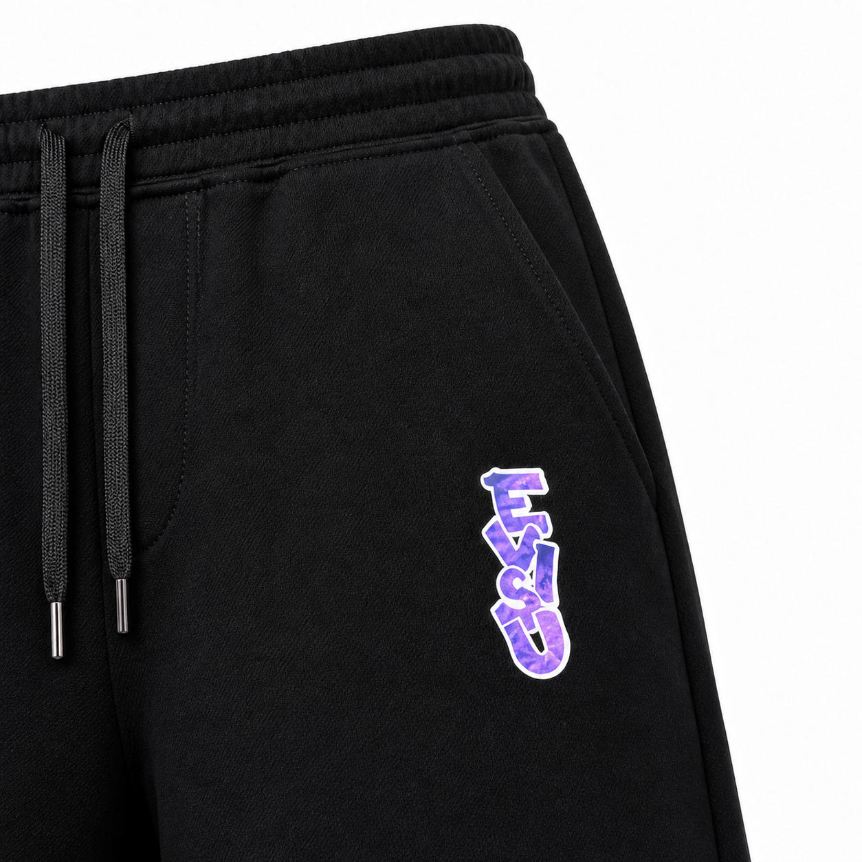 EVISU Daruma "Big M" Print French Terry Sweatshorts