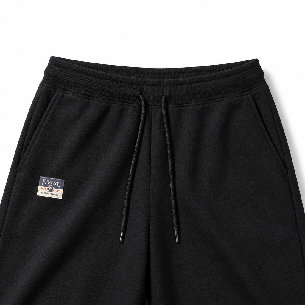 EVISU Daikoku Daruma Hexagonal Print French Terry Sweatshorts