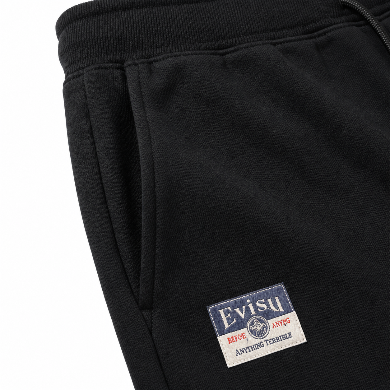 EVISU Daikoku Daruma Hexagonal Print French Terry Sweatshorts