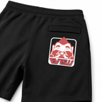 EVISU Classic "Buddha Head" Print French Terry Sweatshorts