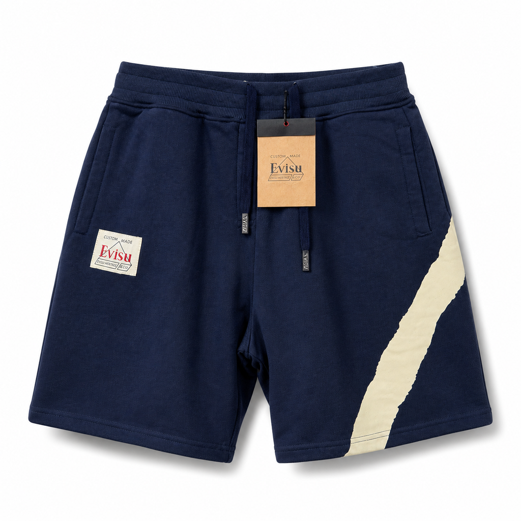 EVISU Classic "Big M" Print Sweatshorts