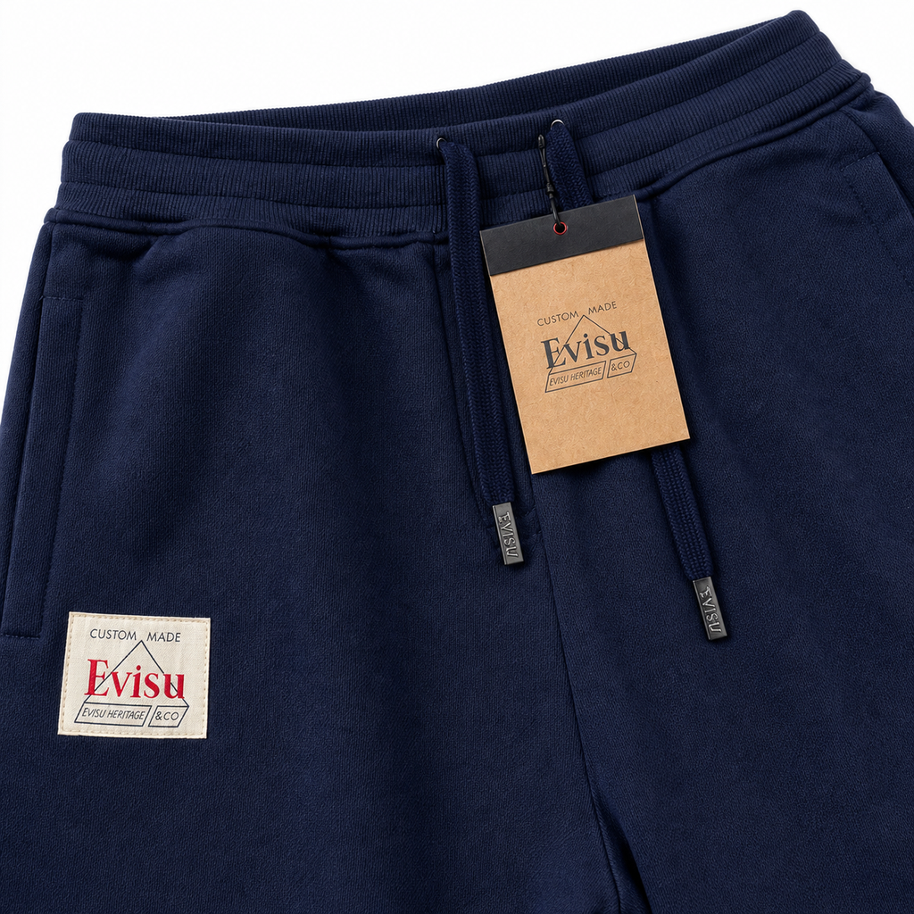 EVISU Classic "Big M" Print Sweatshorts