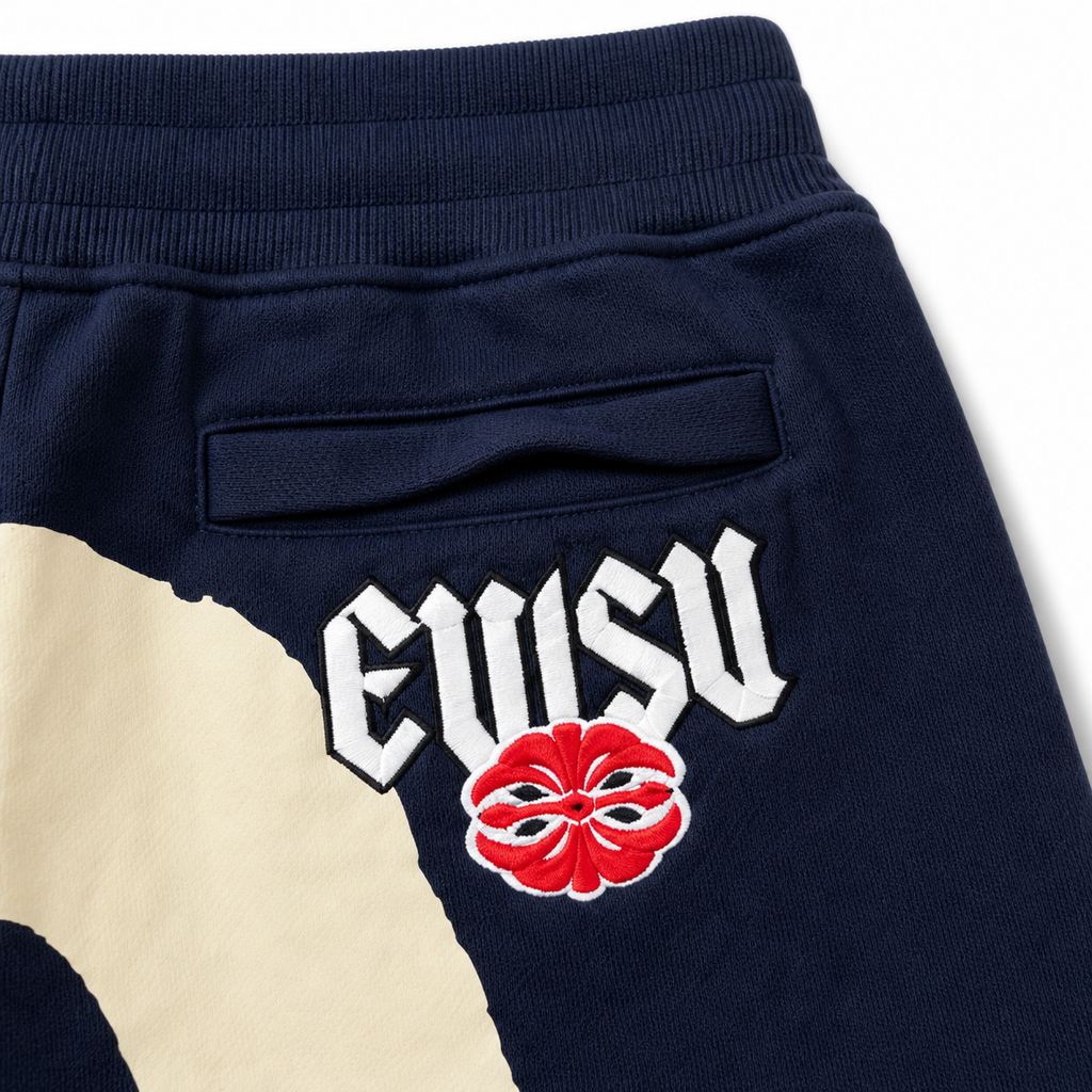 EVISU Classic "Big M" Print Sweatshorts