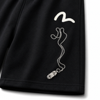 EVISU "Great Wave" Big M Print French Terry Sweatshorts