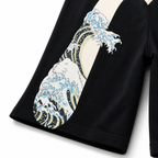 EVISU "Great Wave" Big M Print French Terry Sweatshorts
