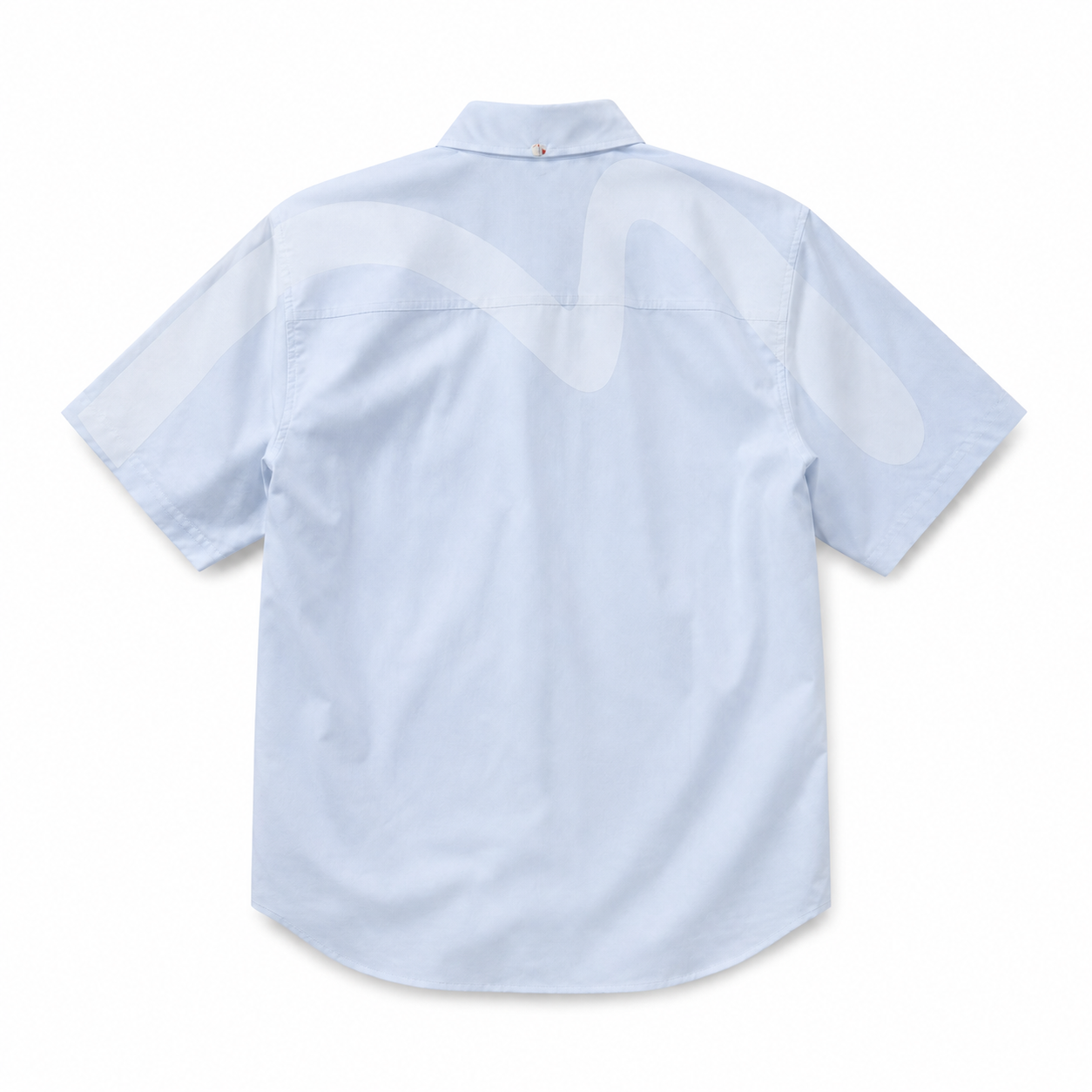 EVISU Streamlined "Big M" Print Relaxed-Fit Denim Shirt