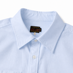 EVISU Streamlined "Big M" Print Relaxed-Fit Denim Shirt
