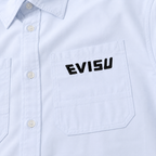 EVISU Streamlined "Big M" Print Relaxed-Fit Denim Shirt