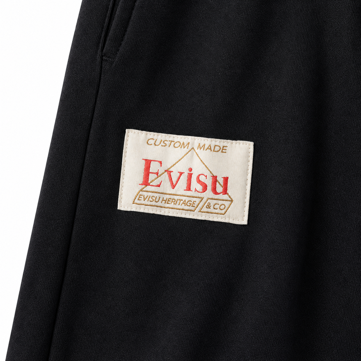 EVISU Daruma "Big M" Print Athletic Shorts