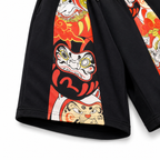 EVISU Daruma "Big M" Print Athletic Shorts