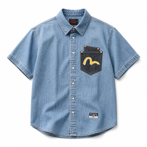 EVISU "Big M Print" Series Short-Sleeve Shirt